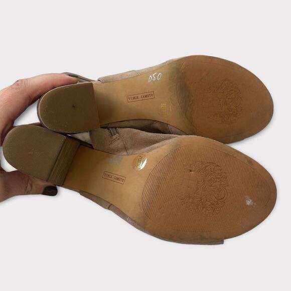 Vince Camuto Blumah Suede Block Heel Booties | 7.5 - Picture 5 of 6